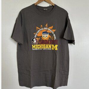 2016 Orange Bowl Tee Shirt Florida State FSU Seminoles Michigan Football Large